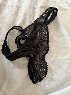 Victoria's Secret Black Lace Bikini Panty
